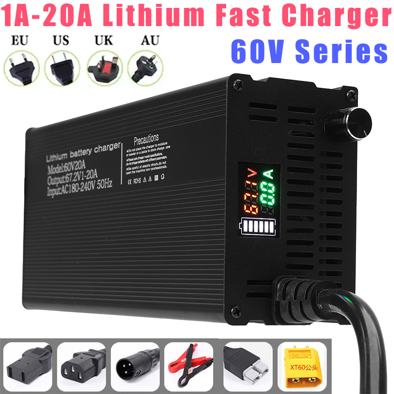 리튬 배터리 충전기 조절 가능한 전류 60V 1-8A  - 84V 20A Smart Charger 리뷰 및 가격